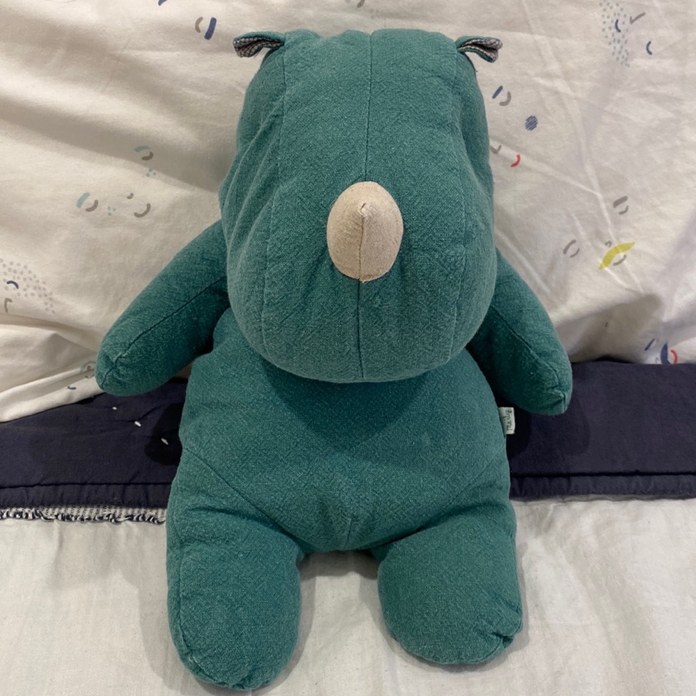 Maileg Safari friends. Medium. Rhino-Dusty Blue